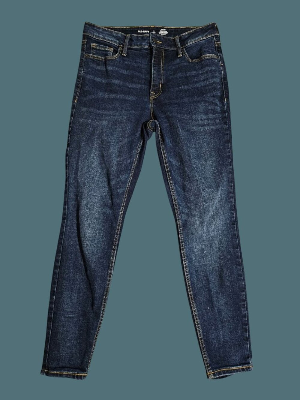 Old Navy Hi- Rise Rockstar Super Skinny Secret Smooth Pockets Jeans Women 8Short